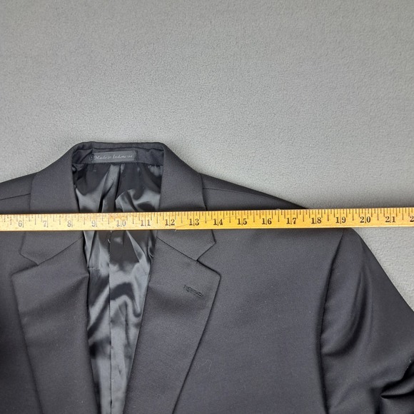 Lauren Ralph Lauren Blazer Mens 42L Black Wool Equestrian Buttons‎ Derby Jacket - Picture 13 of 16